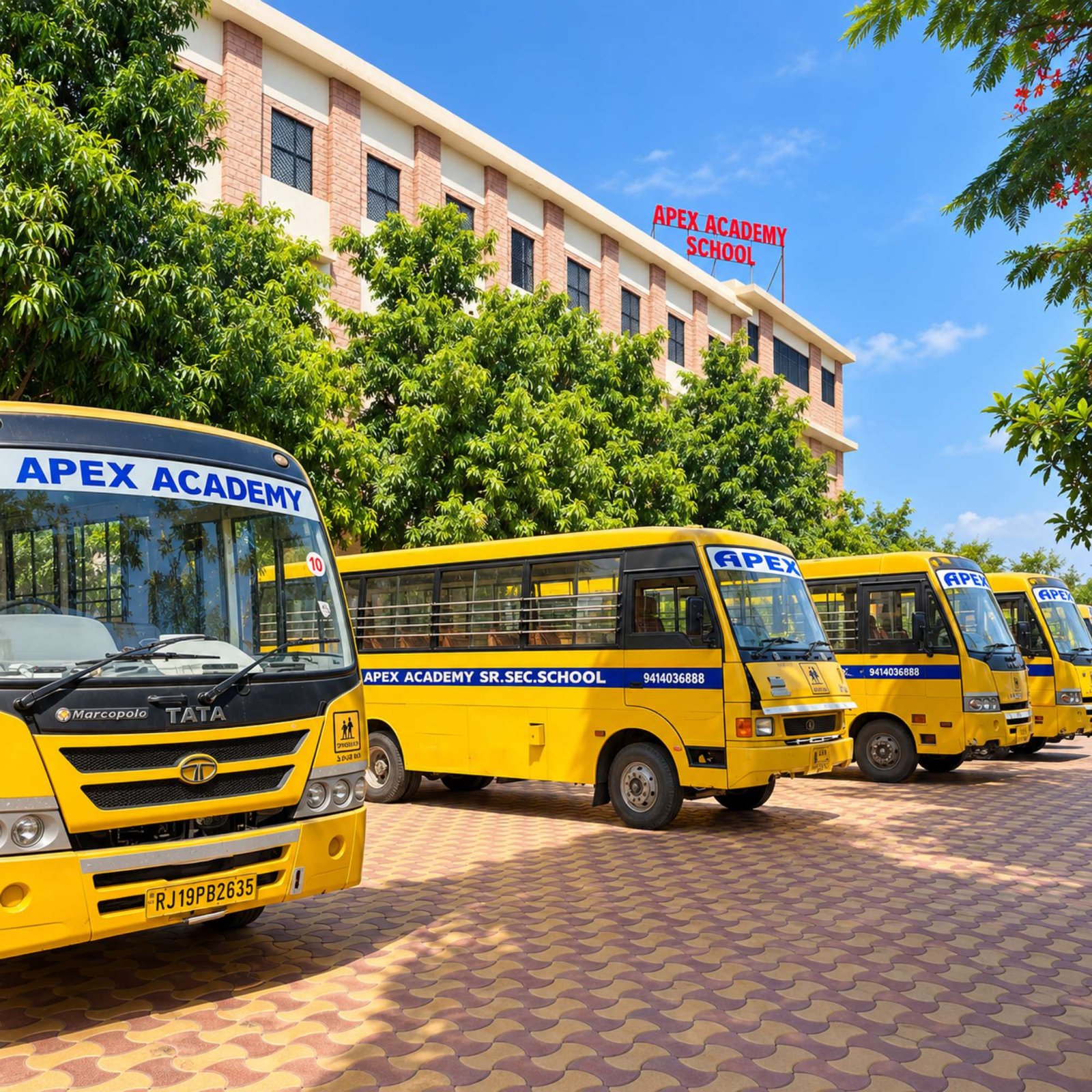 Apex Academy School Buses